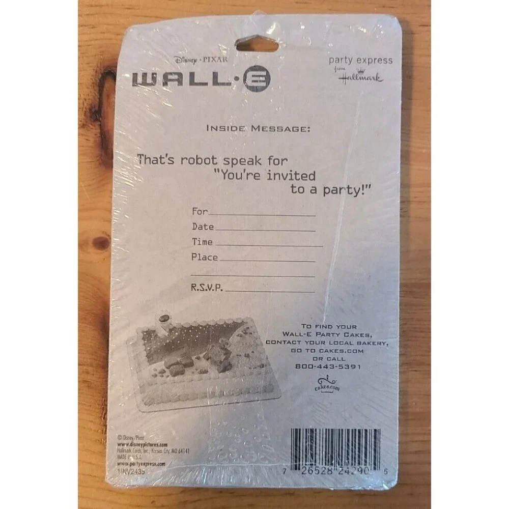 Disney Pixar Wall-e Hallmark Party Express 3‎ Packs of Invitations- 24 Total